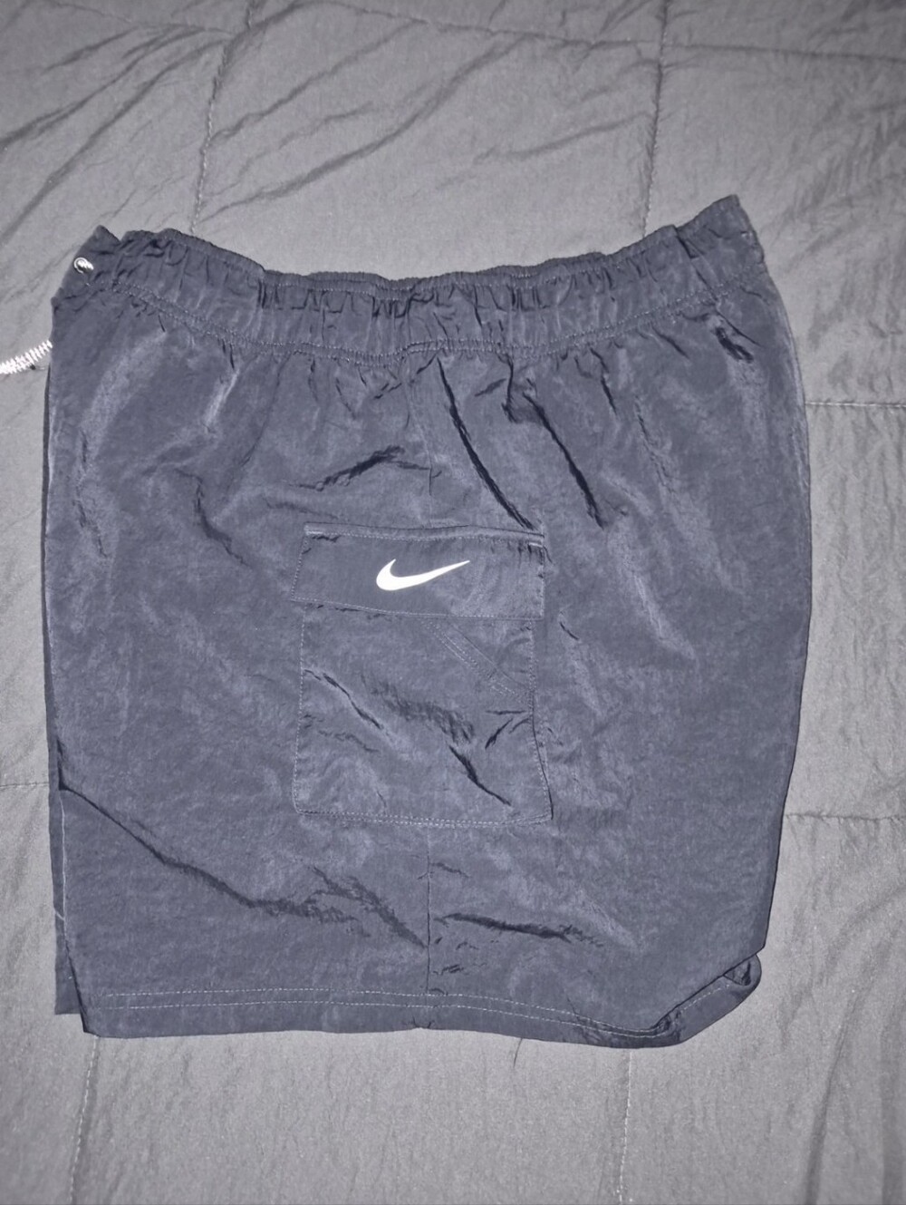 Nike Swim Trunks Shorts Men’s XL Black Embroidered Swoosh